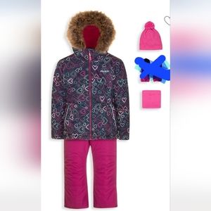 GUSTI TODDLER SNOW SUIT Size 2, Fusia pink and navy jacket